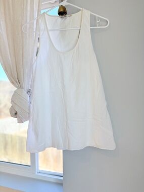 True Grit White Scoop Neck Tank